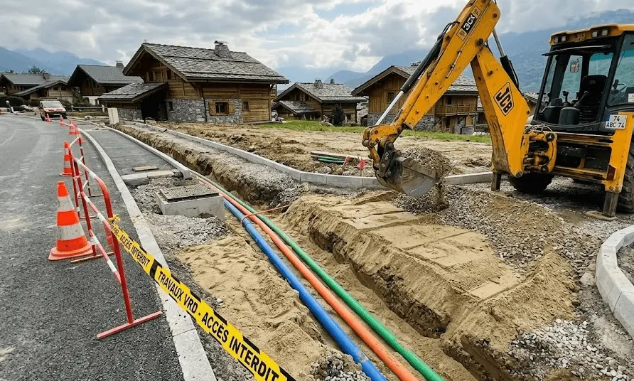 Tranchée VRD raccordements Annecy